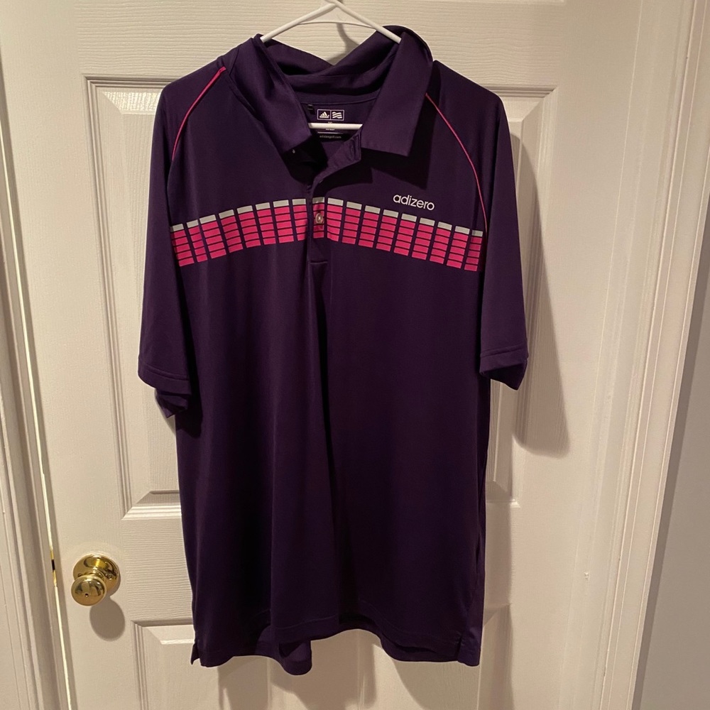 Adidas Golf Polo 2XL purple/pink climalite